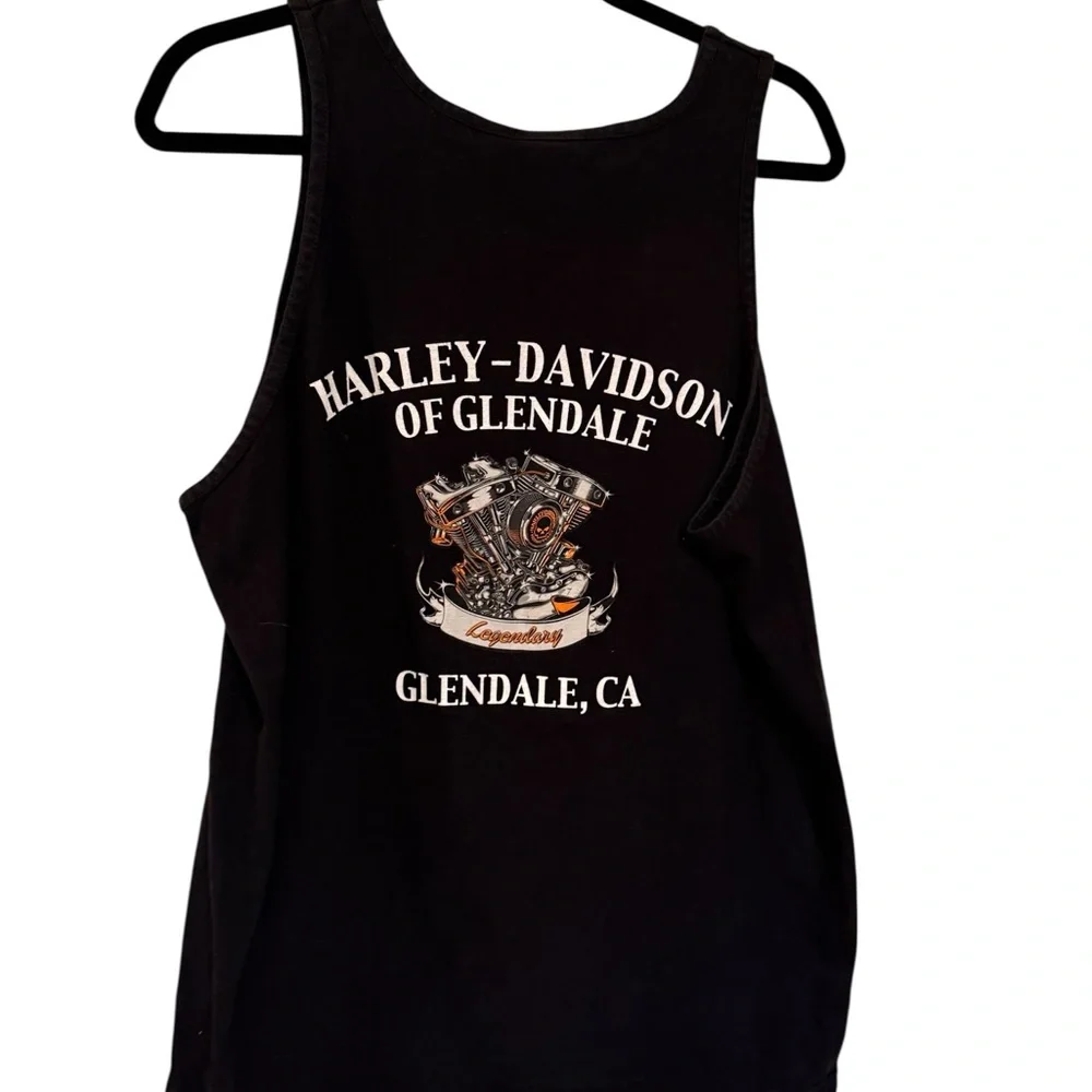 Harley-Davidson Black and Gold Skull Tank Top - Picture 3 of 5